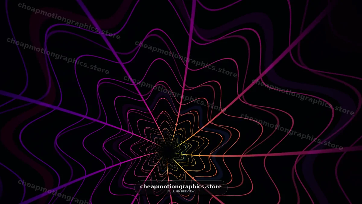 Abstract animation of green lines creating a spiral effect