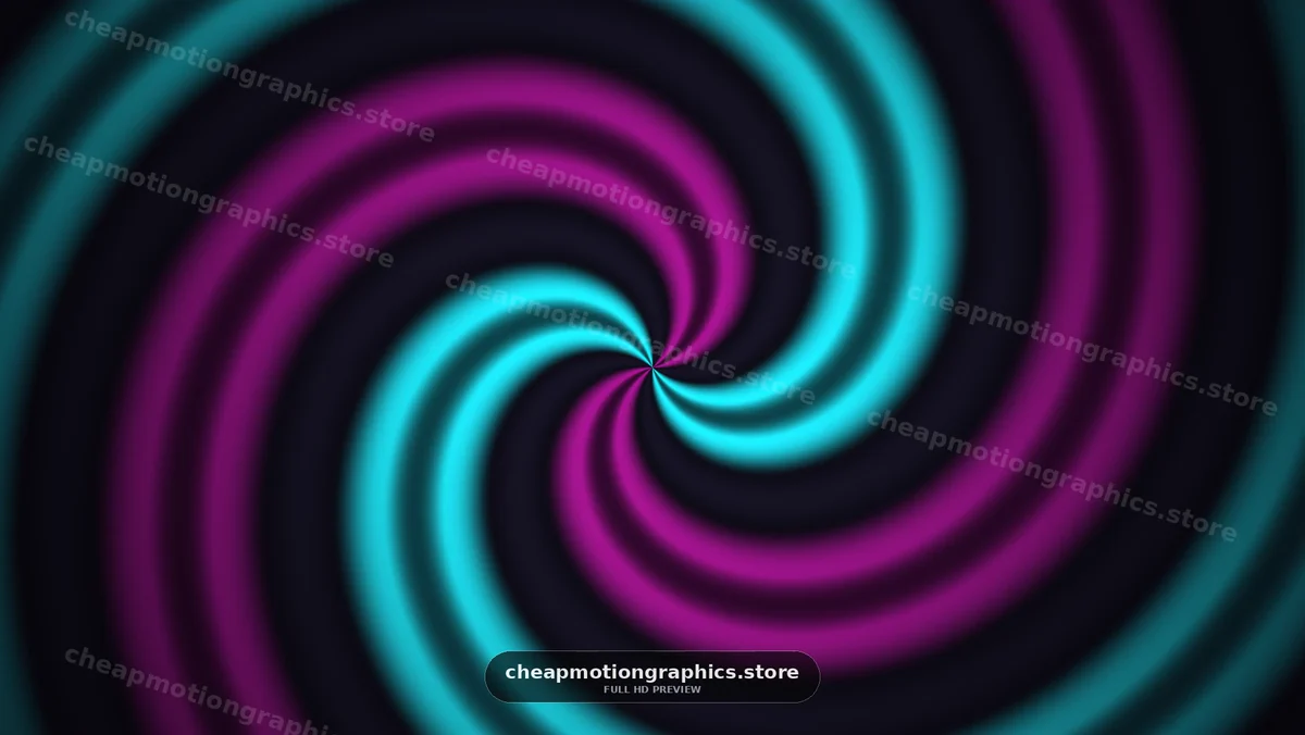 Neon Cyan and Magenta Spiral Waves