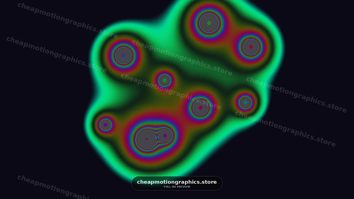 Abstract Colorful Concentric Ring Pattern