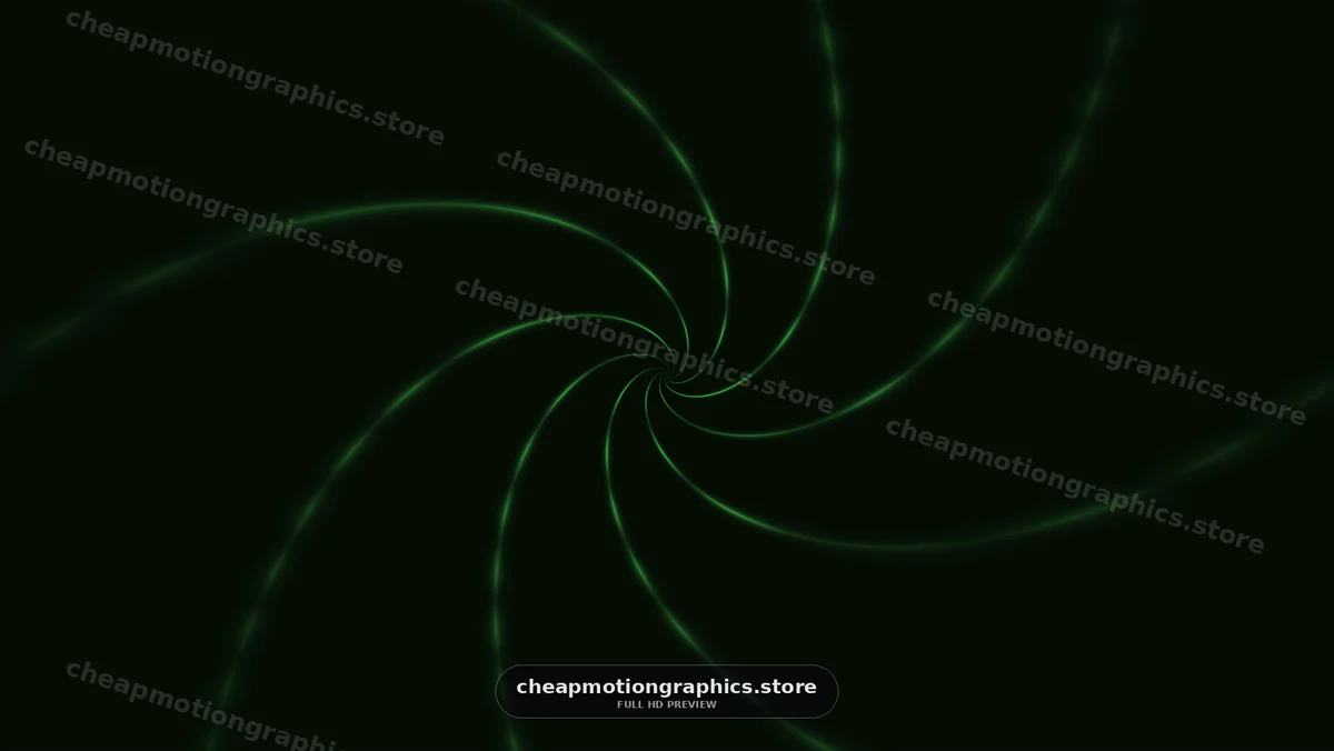 Abstract Green Spiral Light Trails