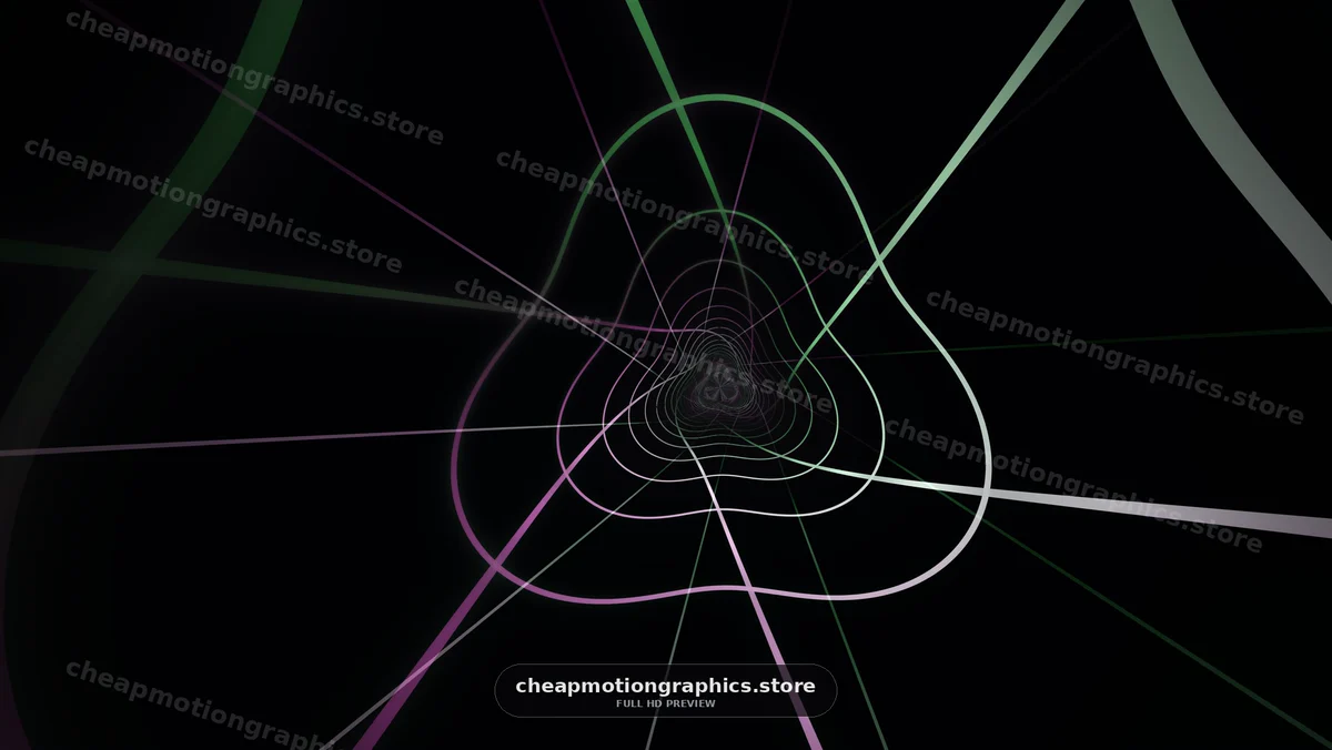 Colorful Abstract Spiral Lines on Black
