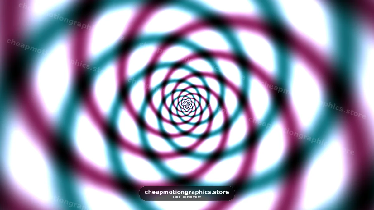 Swirling pattern moving in a spiral motion with vibrant colors
