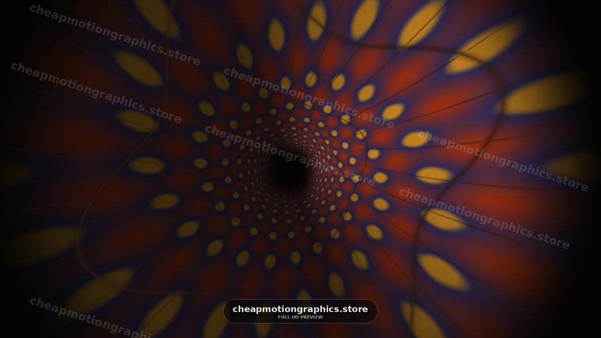 Abstract Tunnel of Colorful Geometric Lights