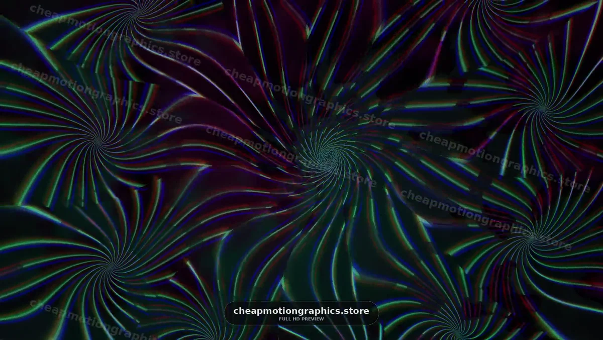 Colorful Twisting Spiral Lines on Dark Background