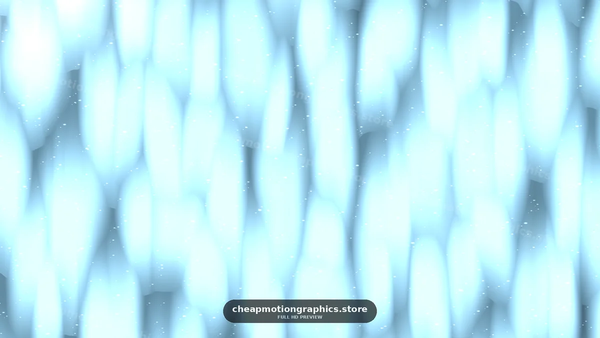 Abstract Blue Ice Texture with Falling Snow