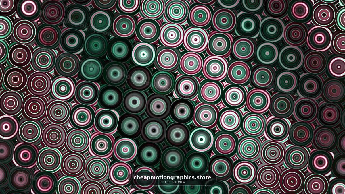 Colorful circular patterns create visual interest in a digital design