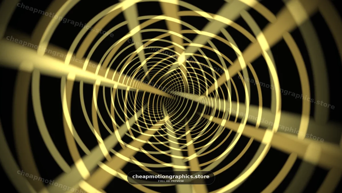 Dynamic golden spiral pattern on black background