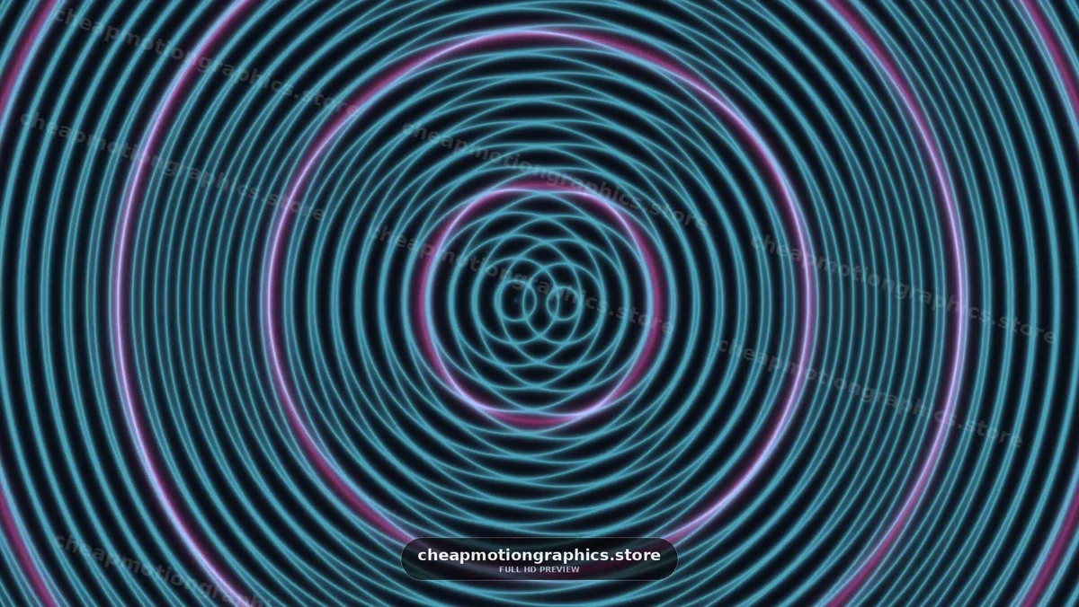 Glowing Blue and Purple Concentric Rings