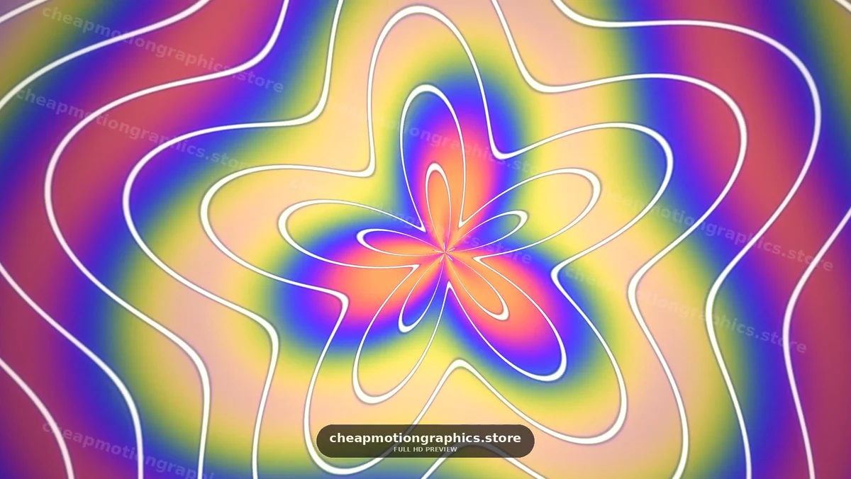 Colorful Abstract Neon Floral Pattern
