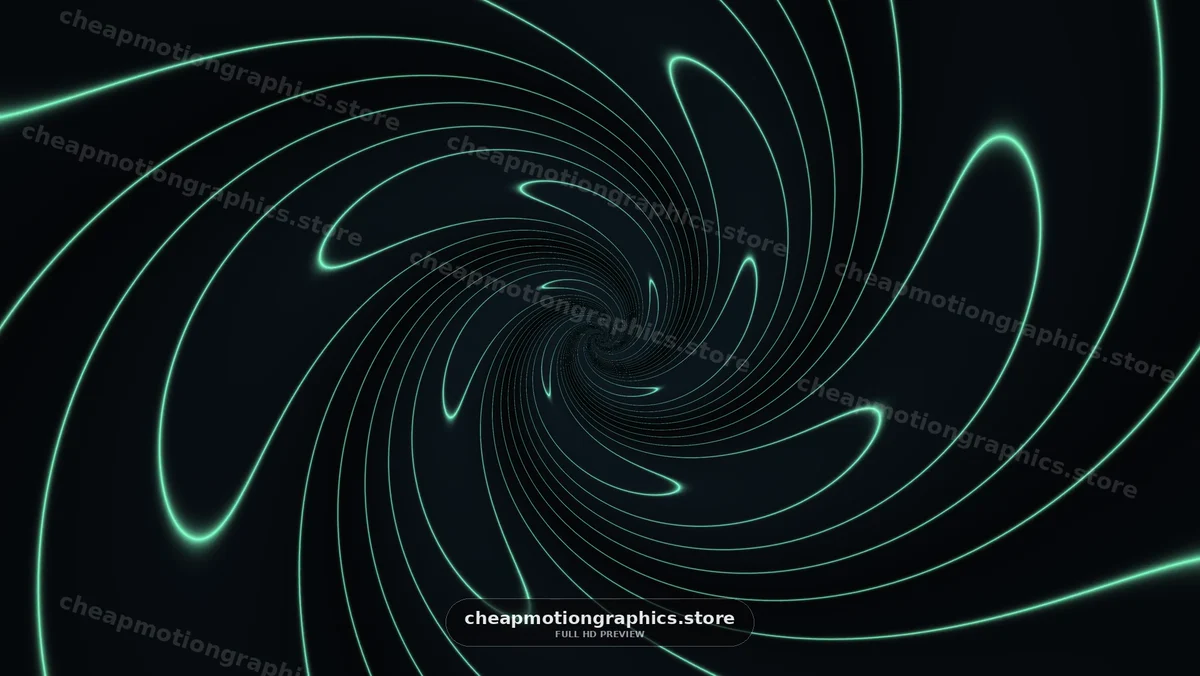 Swirling lines create a tunnel effect in a dark scene