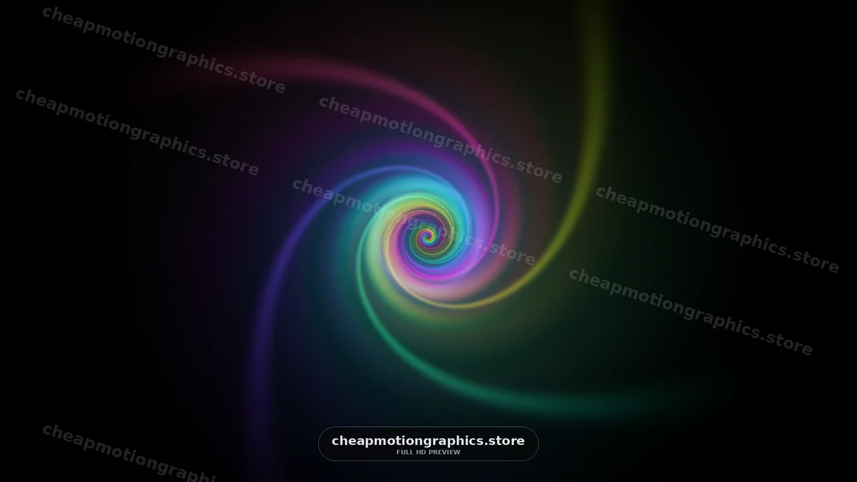 Vibrant Rainbow Spiral on Dark Background