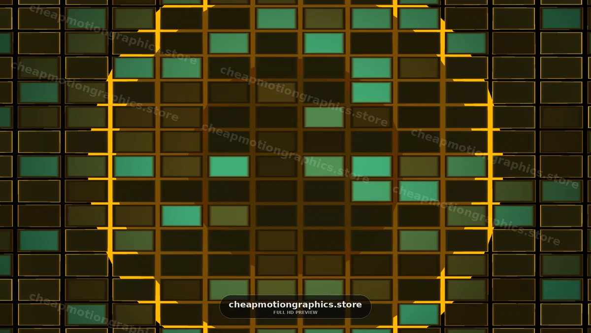 Abstract Grid of Green and Brown Rectangles