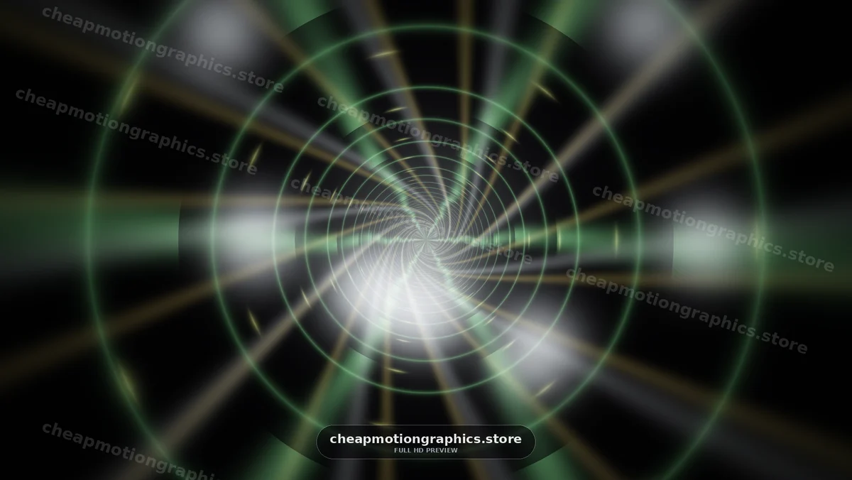 Dynamic light trails creating a spiraling tunnel effect